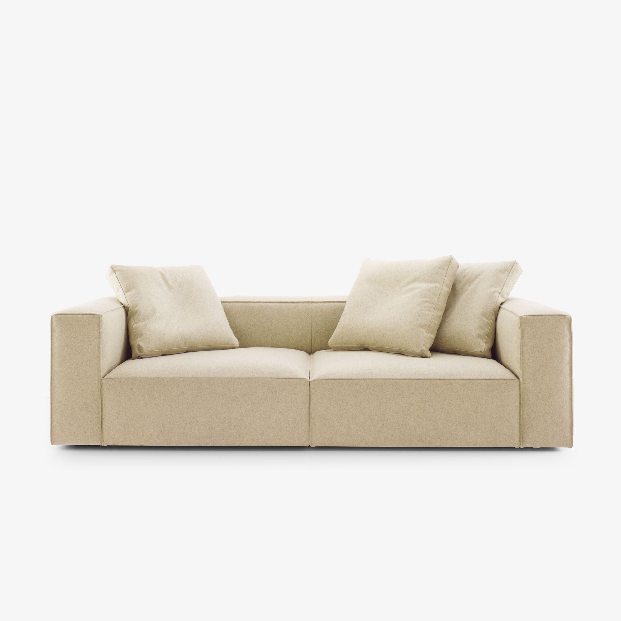 SOFA 3 PLAZAS NILS VERSION ESPUMA CRAQUELIN NACRE OPCION PIEZA UNION : SIN ALTURA PATAS : BAJA