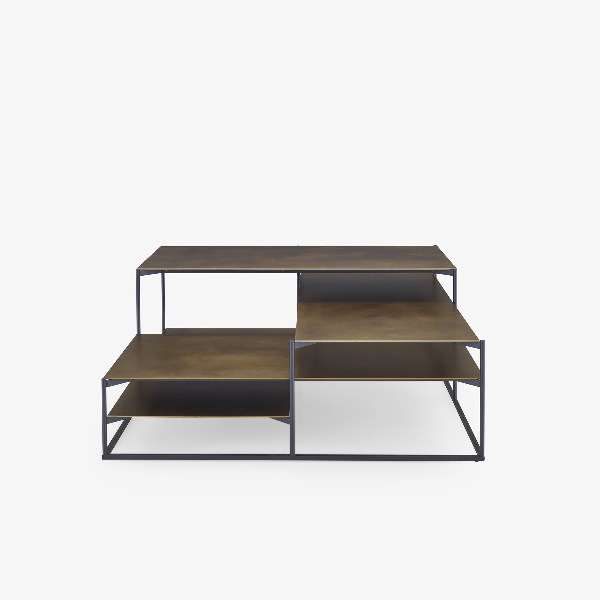 TABLE BASSE LOWLANDS 100X100 CM OXYDE LAITON
