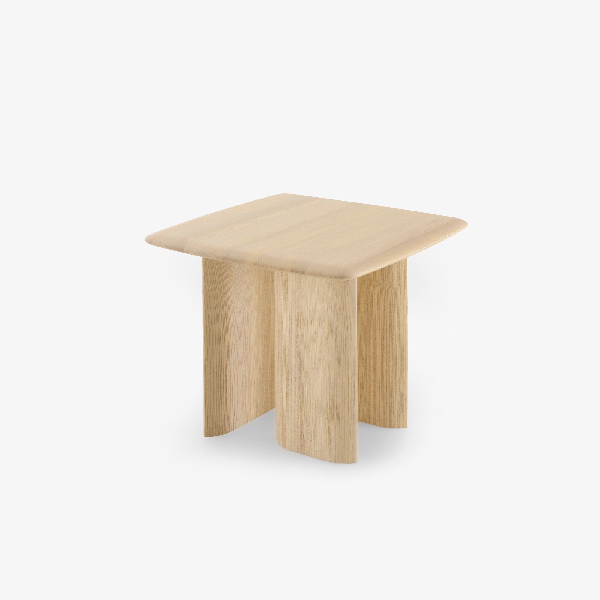 TABLE APPOINT LAUZE FRÊNE NATUREL ET ACIER