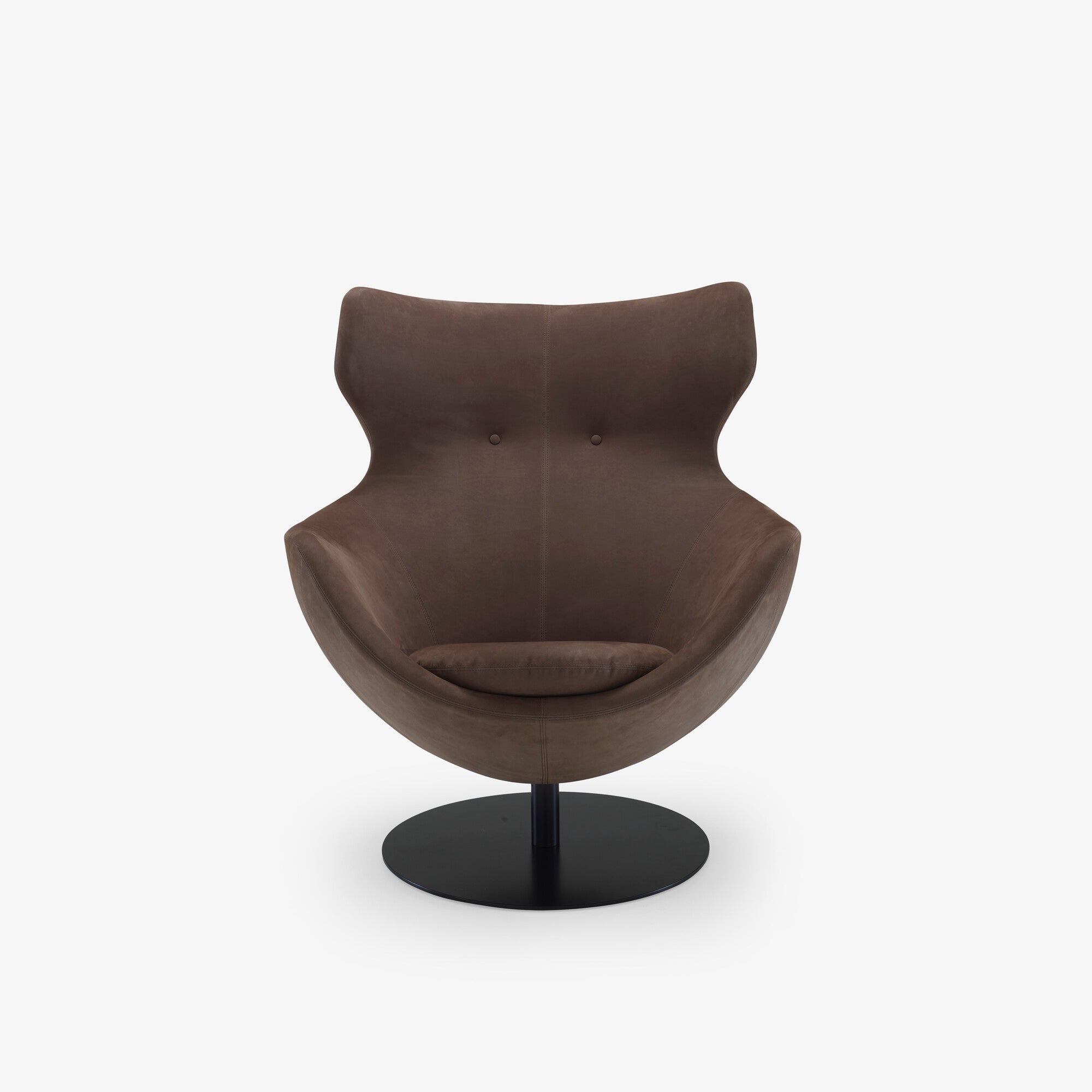 SILLON RESP ALTO JUPITER GIRATORIO CUIR SOFT TOUCH CHATAIGNE