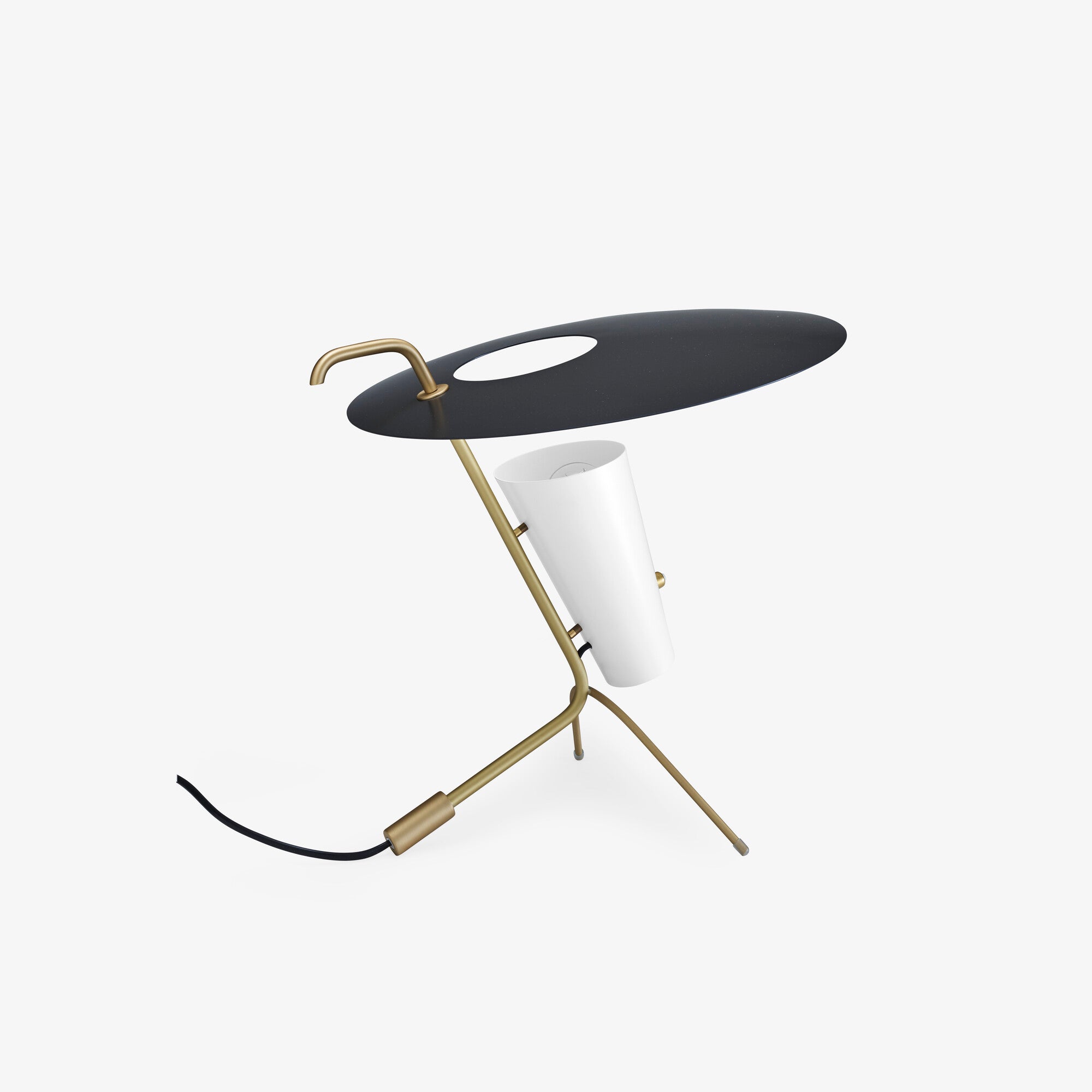 LAMPE A POSER G24 ABAT-JOUR NOIR 110V