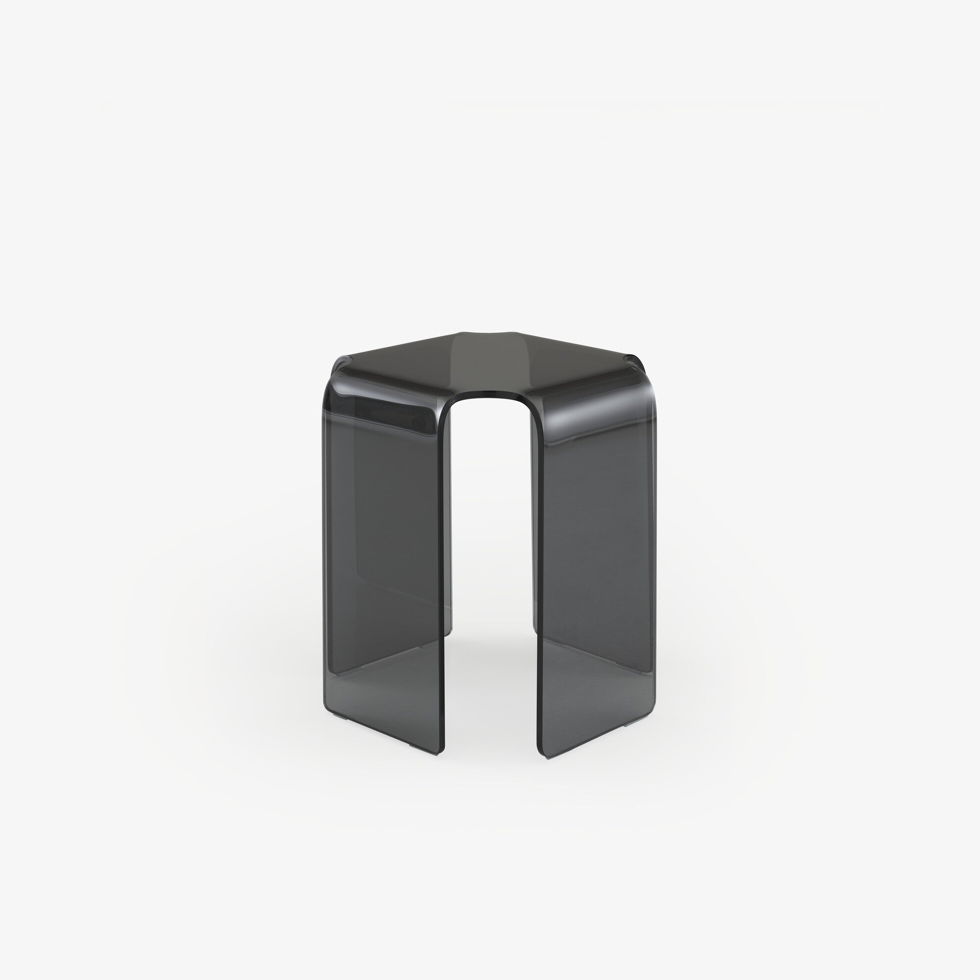 TABLE D'APPOINT NIAGARA VERRE FUME (GRIS)
