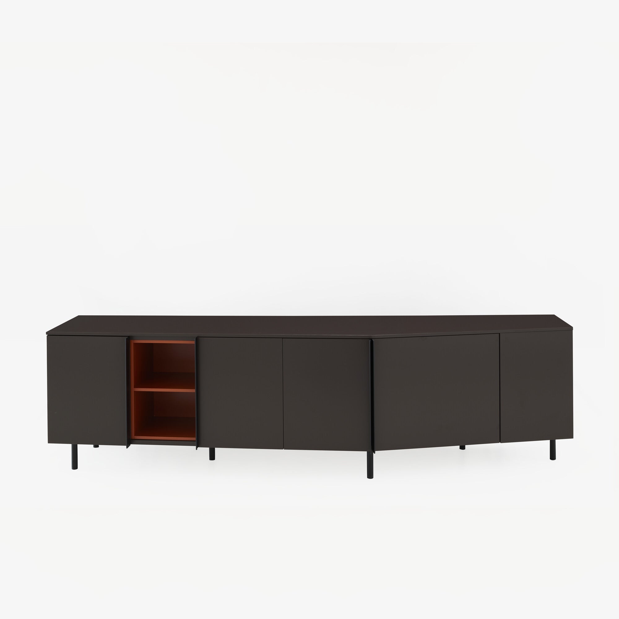 MEUBLE TV L210 KAKUDO INSERT.DROITE COUL.CTRMQ PACK COULEURS PLOMB COUL. INSERT KAKUDO BLEU NUIT FINITION DE LA POIGN PLOMB