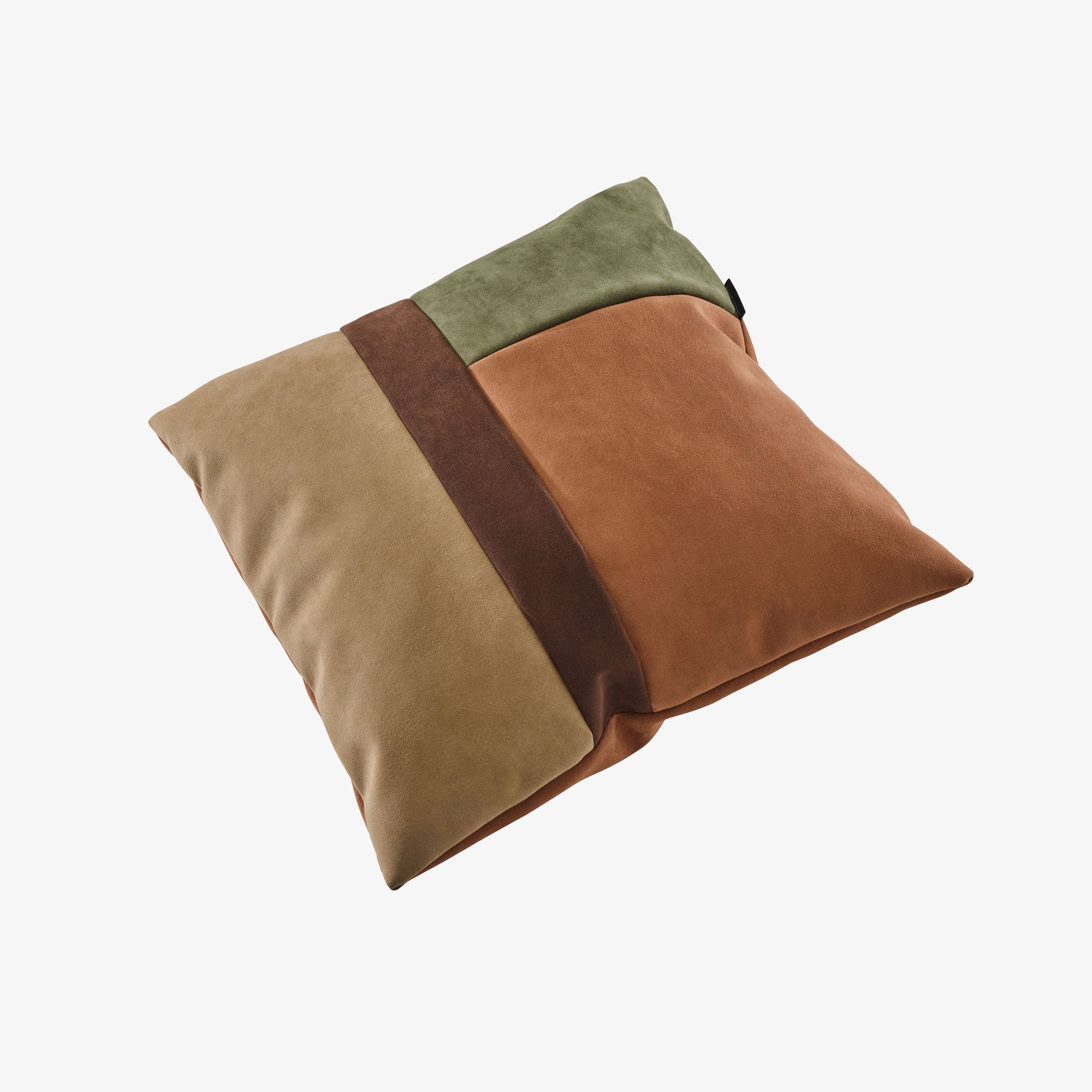 COUSSIN BRUN CAMEL RÉCUP 46X46 ALCANTARA