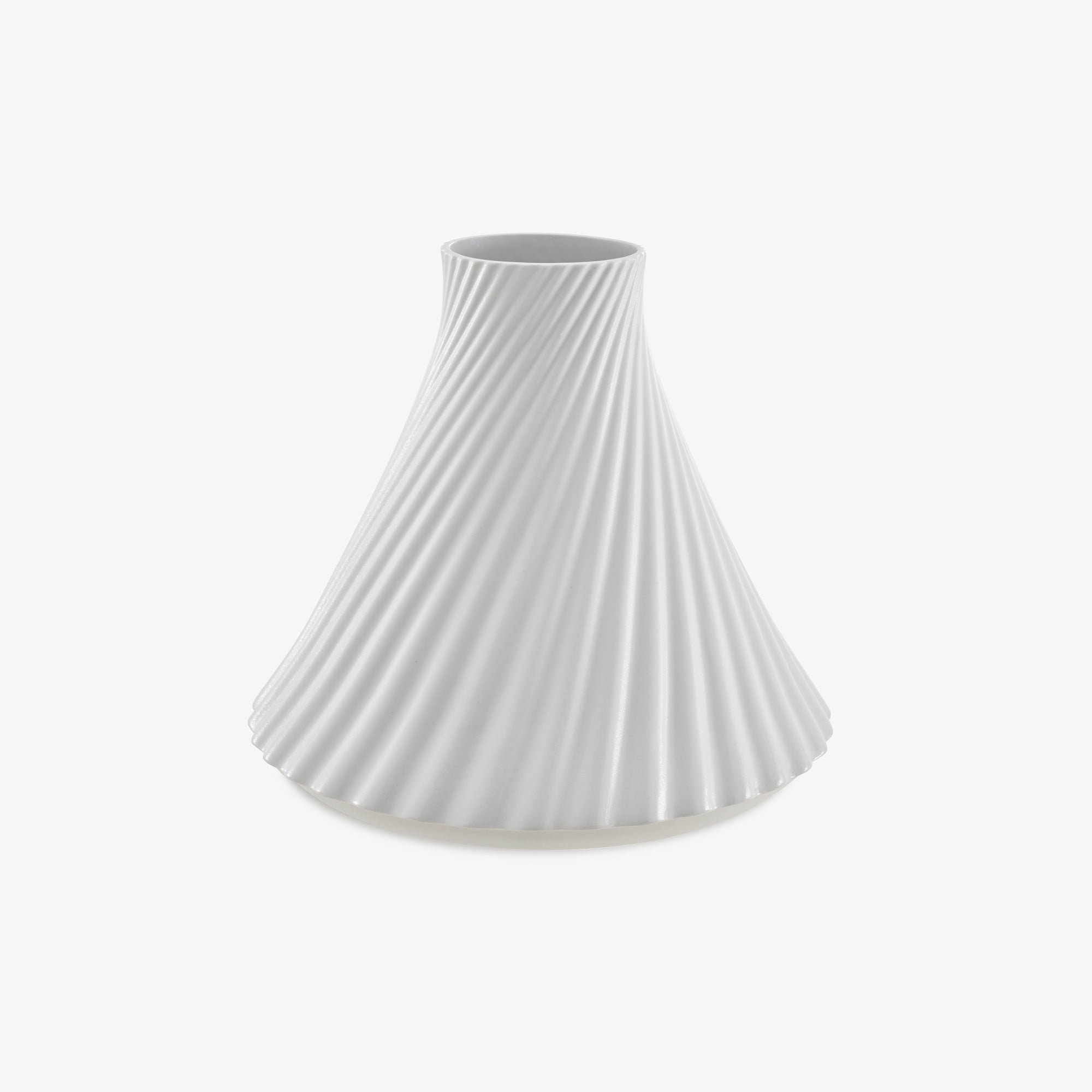 FLORERO BLANCO TWIRL PORCELANA ESMALT. MATE